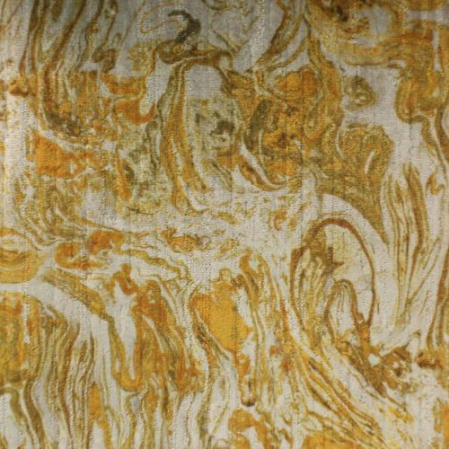 Design 9 Fabric - Topaz by yellow misc velvet-chenille fabric from Utopia