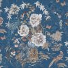 blue animal velvet-chenille fabric from Utopia
