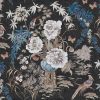 black-grey animal velvet-chenille fabric from Utopia