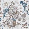 white animal velvet-chenille fabric from Utopia