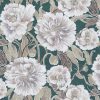 green botanical velvet-chenille fabric from Utopia