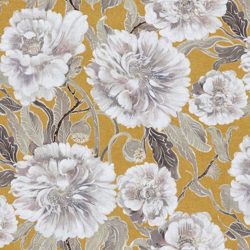 Yingsu Fabric - 5 by yellow botanical velvet-chenille fabric from Utopia