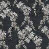 black-grey botanical velvet-chenille fabric from Utopia