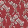 red botanical velvet-chenille fabric from Utopia