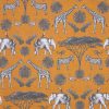 yellow animal cotton fabric from Utopia