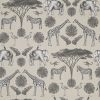 white animal cotton fabric from Utopia