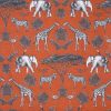orange animal cotton fabric from Utopia