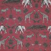 red animal cotton fabric from Utopia