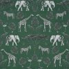 green animal cotton fabric from Utopia