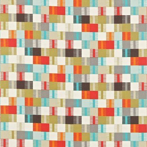 Navajo Fabric - Tomato / Multi by Navajo Fabric - Tomato / Multi from