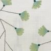 green botanical embroideried fabric from Sanderson