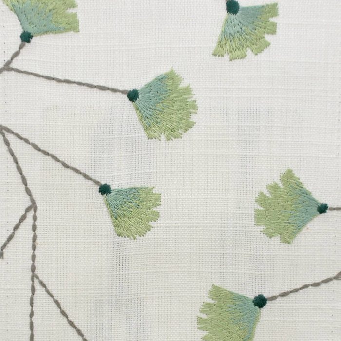 Gingko Trail Fabric - Winter Rocket swatch