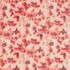 red botanical cotton fabric from Sanderson