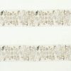 brown animal embroideried fabric from Sanderson