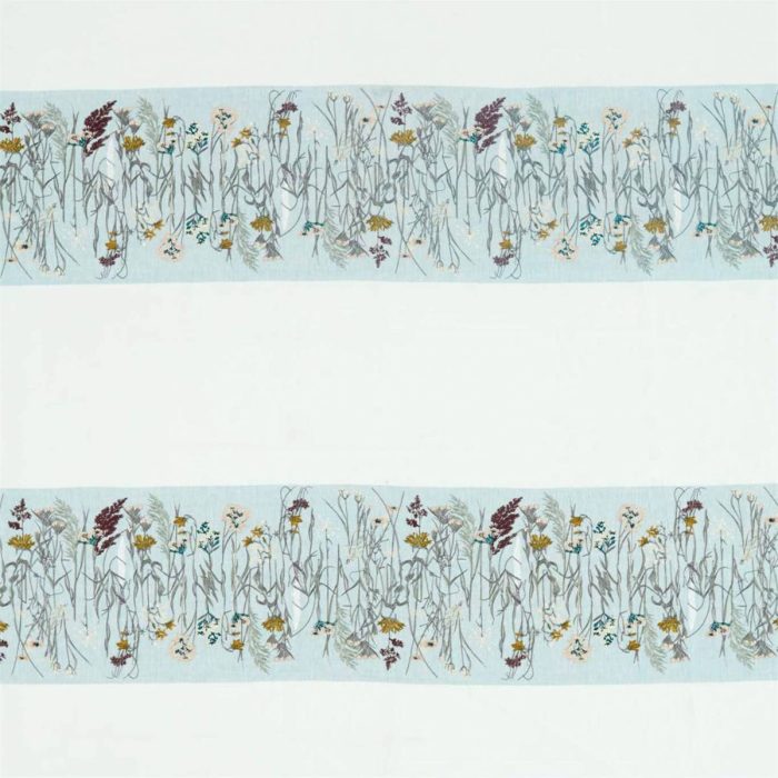 Pressed Flowers Fabric - Mist / Linden swatch
