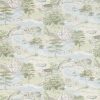 blue botanical cotton fabric from Sanderson