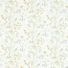 brown botanical cotton fabric from Sanderson