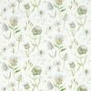 green botanical cotton fabric from Sanderson