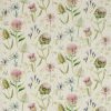 brown botanical linen fabric from Sanderson