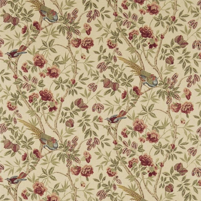 Abbeville Fabric - Russet / Sand swatch