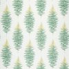 green botanical woven fabric from Sanderson