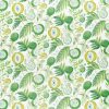 green botanical cotton fabric from Sanderson
