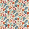 blue botanical cotton fabric from Sanderson