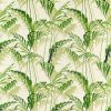 green botanical printed fabric from Sanderson