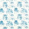 blue botanical printed fabric from Sanderson