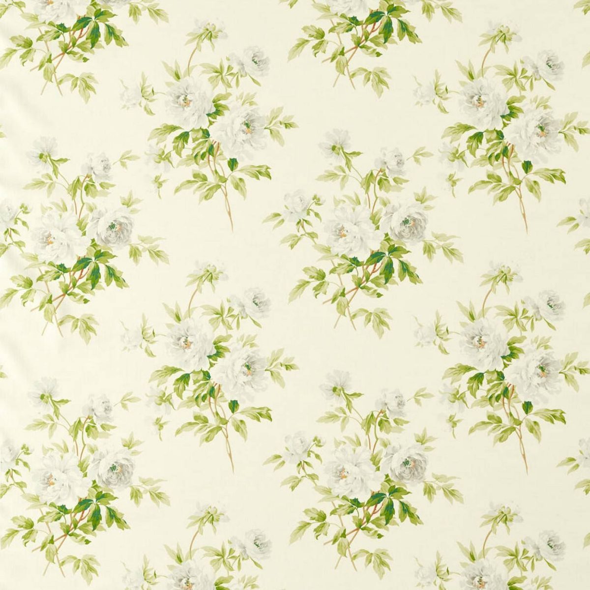 green botanical cotton fabric from Sanderson