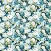blue botanical cotton fabric from Sanderson