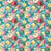 blue botanical cotton fabric from Sanderson