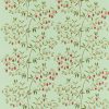 green botanical embroideried fabric from Sanderson
