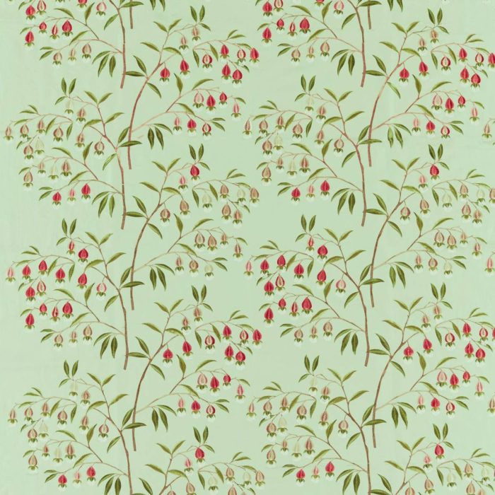Chinese Lantern Fabric - Mint & Apricot – Mint &amp;amp;amp;amp; Apricot swatch