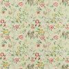 green animal embroideried fabric from Sanderson