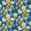 blue botanical linen fabric from Sanderson