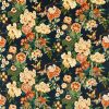 black-grey botanical cotton fabric from Sanderson