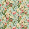green botanical linen fabric from Sanderson