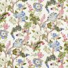 blue botanical linen fabric from Sanderson