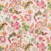 multicolour botanical linen fabric from Sanderson