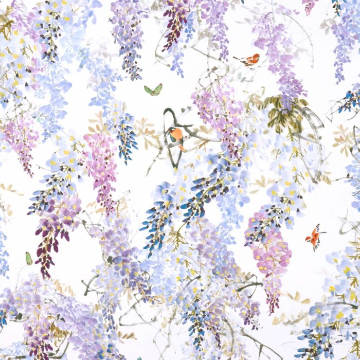 Wisteria Falls Fabric - Amethyst fabric swatch DWAP226286