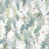 green botanical voile-sheer fabric from Sanderson