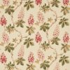 red botanical linen fabric from Sanderson