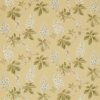 yellow botanical linen fabric from Sanderson