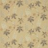 yellow botanical linen fabric from Sanderson