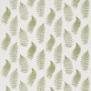 green botanical embroideried fabric from Sanderson