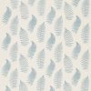 black-grey botanical embroideried fabric from Sanderson