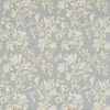 blue botanical linen fabric from Sanderson