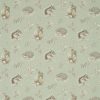 green animal linen fabric from Sanderson