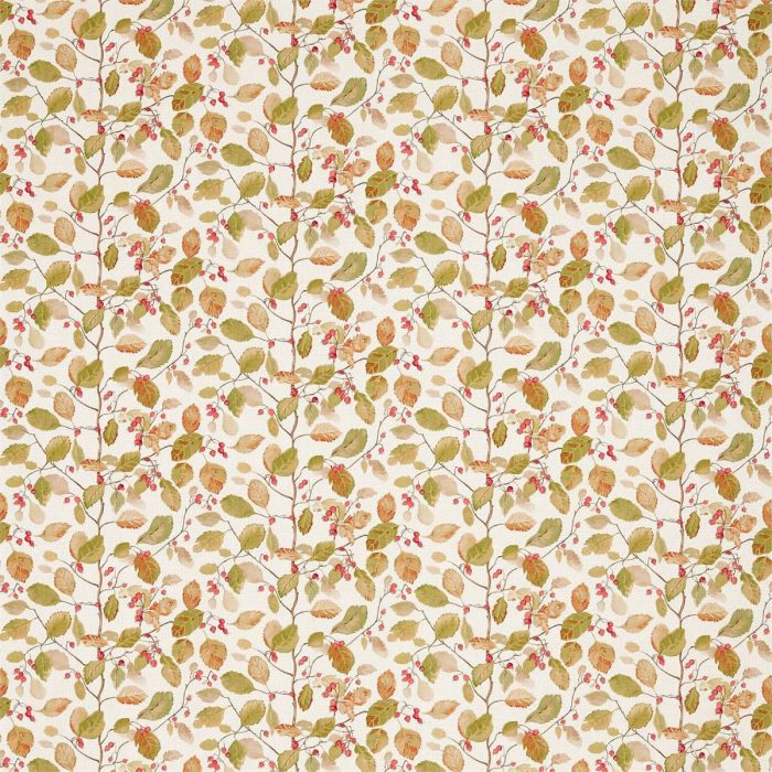 Woodland Berries Fabric - Rosehip / Moss swatch